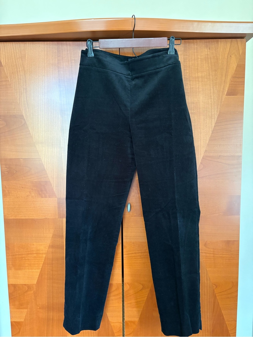 Talbots Black Velvet Women's Pants - Slim Ankle Trousers